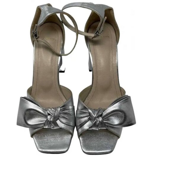 Anine Bing silver bow heels size EU size 36.5 - Picture 4 of 4